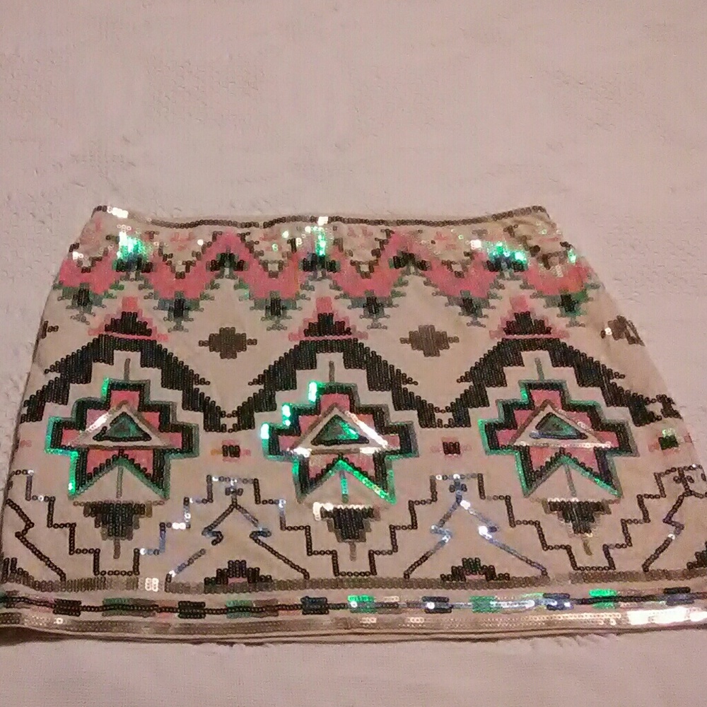 Express sequin mini-skirt